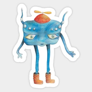 Pi the Little Alien Sticker